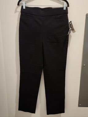 Kim Rogers NWT Black Straight-Leg Business Casual Chino Pants Size 4 Short